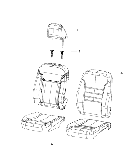 2015 Dodge Charger Front Seat - Bucket Diagram 11 - Thumbnail