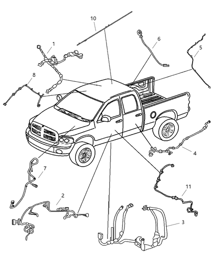 2007 Dodge Ram 1500 Wiring Radio Jumper Diagram for 5064208AC