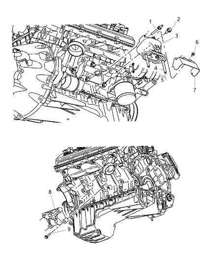 2008 Dodge Charger Front Support Diagram for 4578046AE