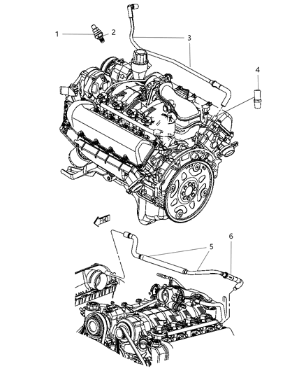 2007 Dodge Dakota Crankcase Ventilation Diagram 2 - Thumbnail