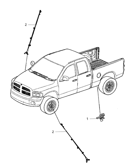 2011 Ram 3500 Pickup Sensors - Brakes Diagram