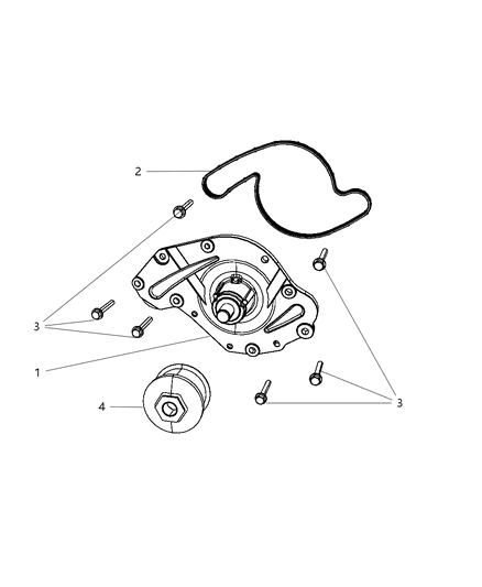 2008 Dodge Nitro Water Pump & Related Parts Diagram 3 - Thumbnail