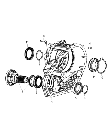 2018 Dodge Durango Front Case Half Diagram