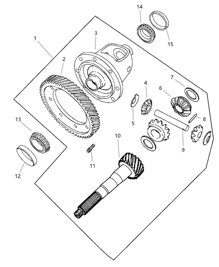 1998 Chrysler Cirrus Differential of Automatic Transmission Diagram