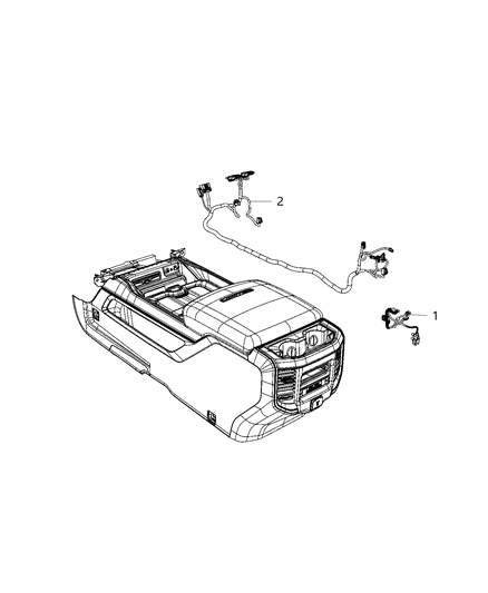 2020 Ram 3500 Pickup Wiring - Console Diagram