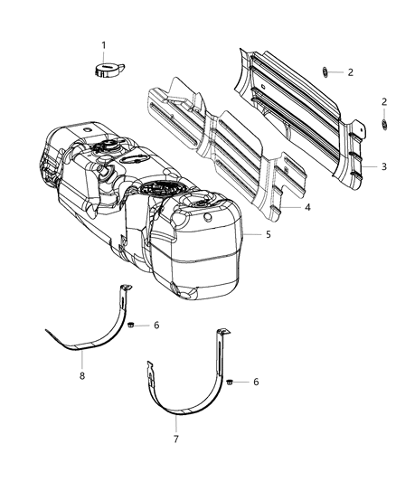 2020 Ram 2500 Fuel Tank And Related Parts Diagram 1 - Thumbnail