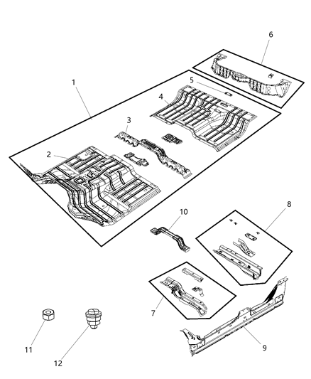 2013 Ram 1500 Floor Pan Diagram 2 - Thumbnail