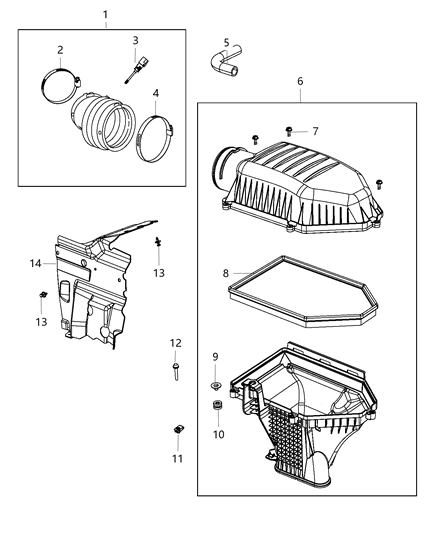 2014 Dodge Challenger Air Cleaner Diagram 3 - Thumbnail