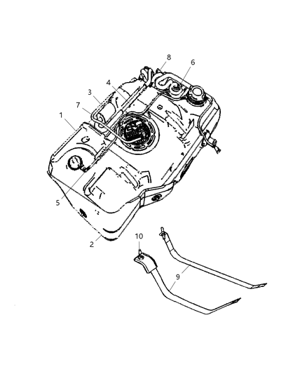 2006 Chrysler PT Cruiser Heat Shield Retainer Diagram for 6034990
