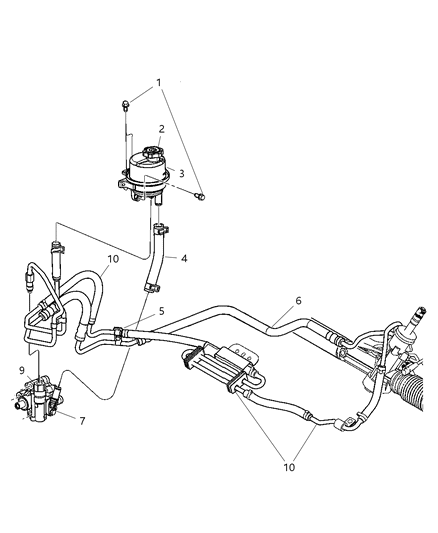 2005 Chrysler Pacifica Pump And Pulley Power Steering Diagram for 4743805AC