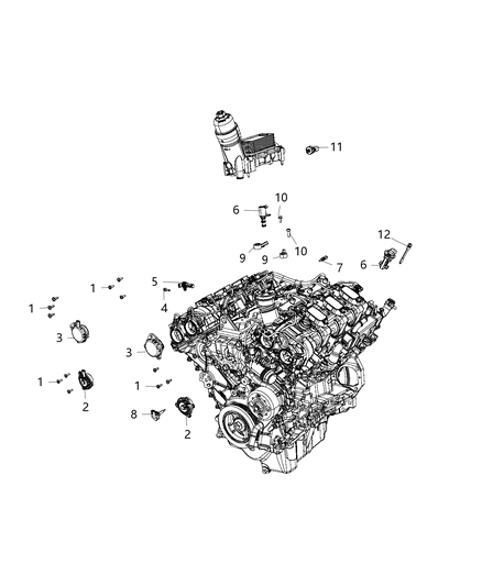 2020 Chrysler Voyager Sensors, Engine Diagram 3 - Thumbnail