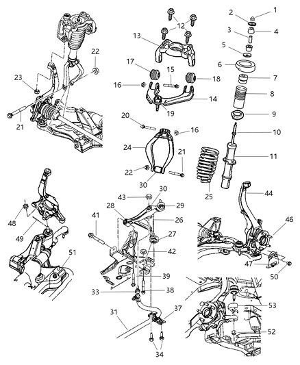 2006 Dodge Stratus Ball Joint, Rear Upper Diagram for 4879321AC
