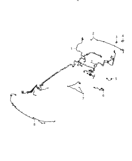2020 Jeep Grand Cherokee Wire Harness, Front Diagram for 68261975AC