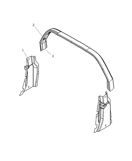 2005 Chrysler PT Cruiser Reinforcement Quarter Panel Diagram for 5067419AA