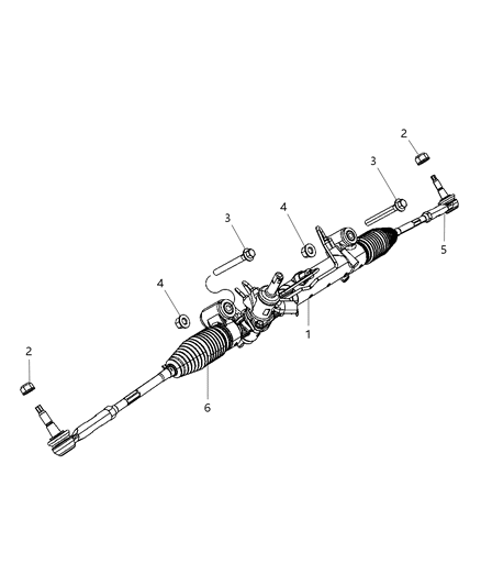 2011 Dodge Challenger Gear Rack And Pinion Diagram for 4584571AB