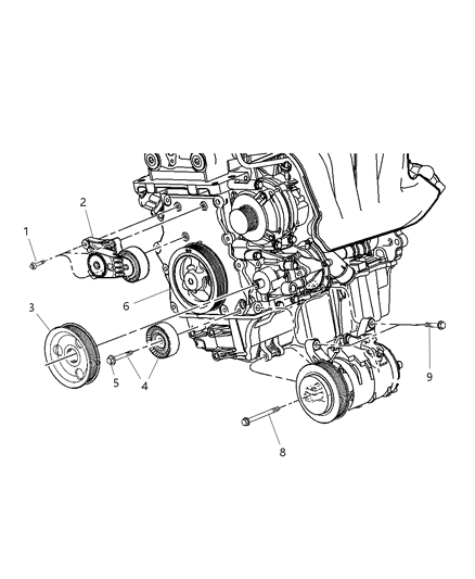 2003 Dodge Neon Damper Crankshaft Diagram for 4777681AB