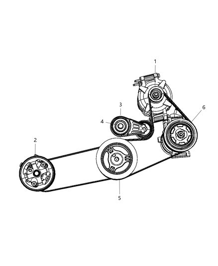 2009 Dodge Journey Pulley & Related Parts Diagram 3 - Thumbnail