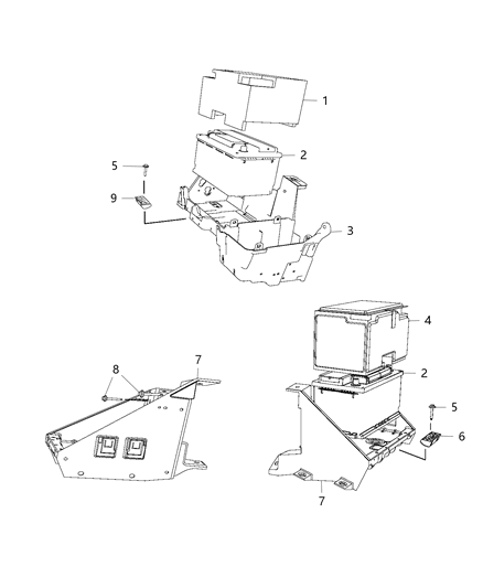2016 Ram 2500 Battery Tray & Support Diagram 2 - Thumbnail