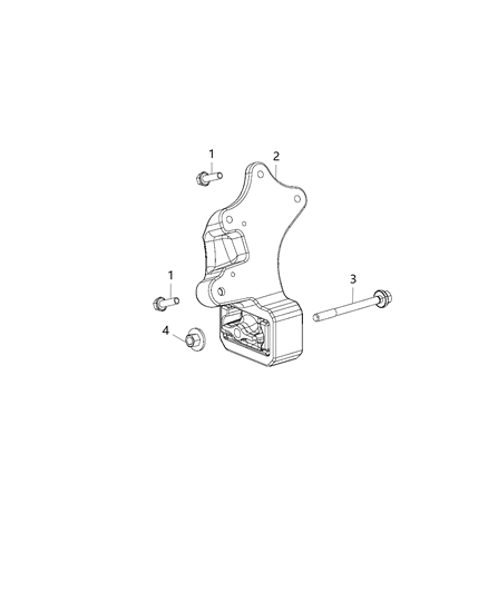 2020 Ram 1500 New Style Engine Mounting Right Side Diagram 1 - Thumbnail