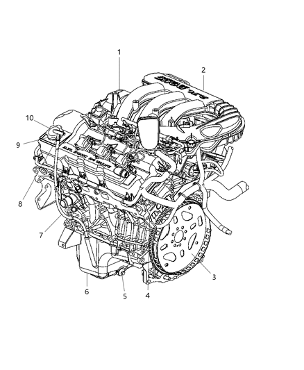 2006 Dodge Magnum Engine Assembly & Identification & Service Diagram 1 - Thumbnail