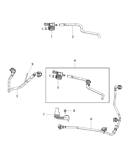 2020 Ram 1500 New Style Emission Control Vacuum Harness Diagram
