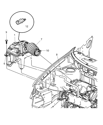 2002 Dodge Caravan Air Cleaner Diagram 2 - Thumbnail