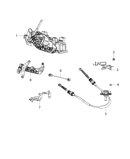 2020 Jeep Wrangler Transfer Case Control Cable Diagram 8 - Thumbnail
