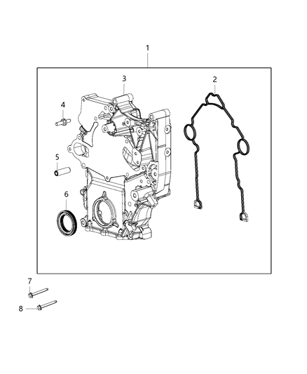 2020 Ram 1500 New Style Timing Case Cover Diagram 3 - Thumbnail