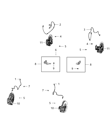 2020 Jeep Compass Sensor Anti-Lock Brakes Rear Right Diagram for 68354225AB