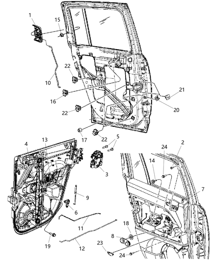 2010 Jeep Compass Handle, Outside, Rear Outer Driver Side Diagram for 5115827AF