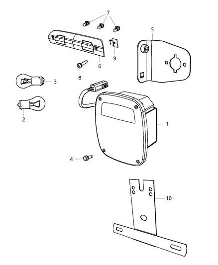 2018 Ram 2500 Lamps - Rear Diagram 3 - Thumbnail