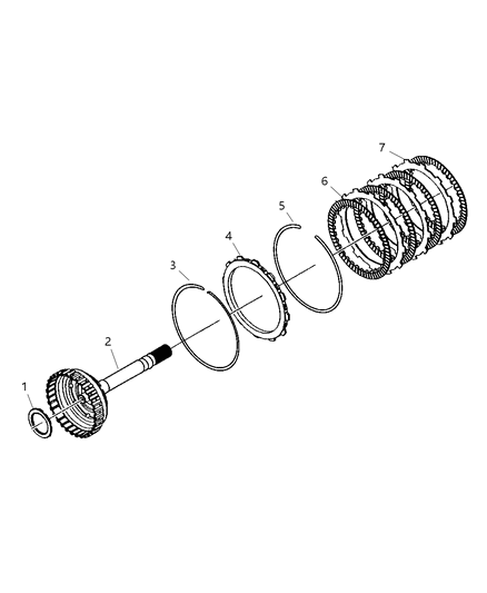 2005 Dodge Durango Gear Train of Automatic Transmission Diagram 2 - Thumbnail