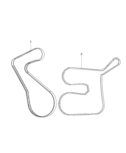 2021 Ram 1500 Belts, Serpentine & V-Belts Diagram 4 - Thumbnail