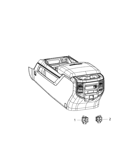 2020 Ram 1500 New Style Switches - Console Diagram 1 - Thumbnail