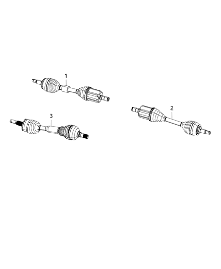 2014 Jeep Cherokee Shaft Axle Half Diagram for 52123760AB