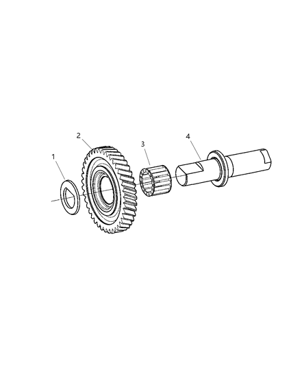 2004 Dodge Neon Gear Reverse Idler Diagram for 5069180AA