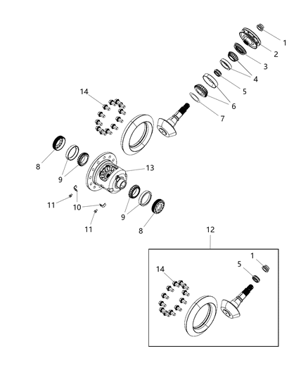2019 Ram 1500 New Style Differential Assembly Diagram 1 - Thumbnail