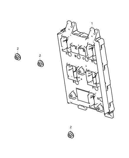 2020 Dodge Challenger Module Body Controller Diagram for 68424593AB
