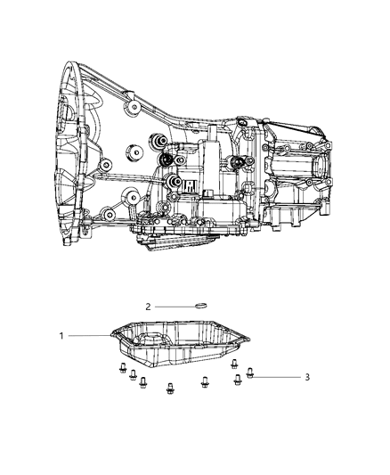 2010 Jeep Wrangler Oil Pan , Cover And Related Parts Diagram 1 - Thumbnail