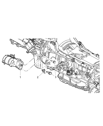 2005 Dodge Dakota Starter & Mounting Diagram 1 - Thumbnail