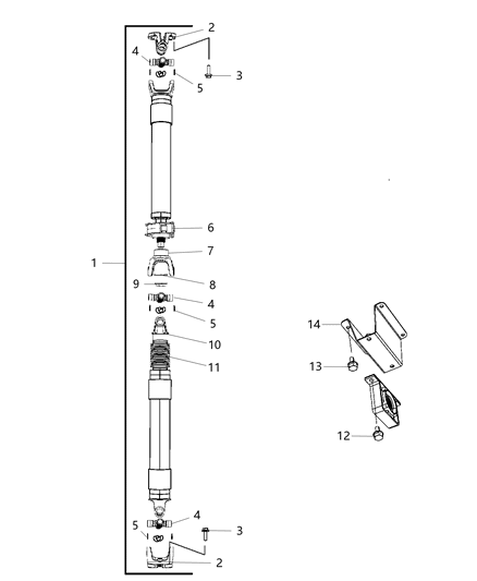 2018 Ram 5500 Shaft - Drive of Rear Axle; Differential And Drive Line Diagram 3 - Thumbnail