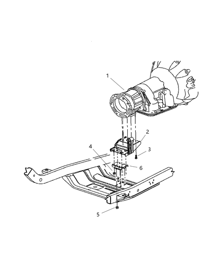2006 Jeep Wrangler Mount, Transmission Diagram 2 - Thumbnail