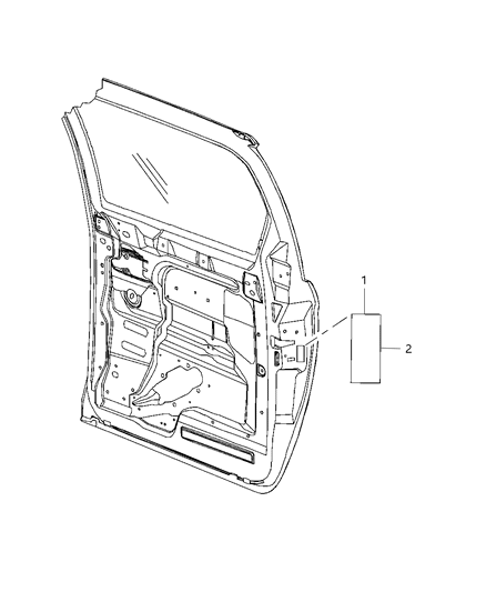2014 Ram C/V Rear Door Diagram