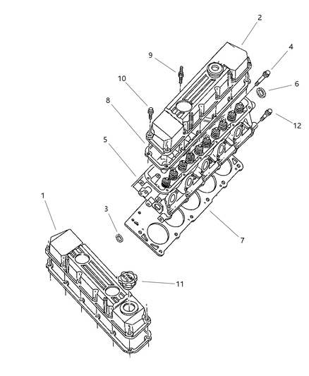 1998 Dodge Ram 2500 Regular Cab Cylinder Head Diagram 4 - Thumbnail