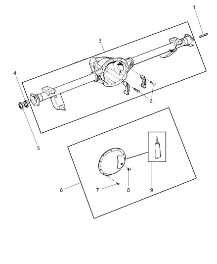 2002 Jeep Wrangler Housing - Rear Axle Diagram 2 - Thumbnail