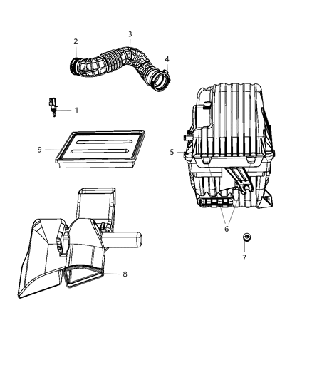 2010 Dodge Journey Air Cleaner Diagram 2 - Thumbnail