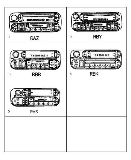 2002 Dodge Dakota Radio AM/FM With CD And Cassette Diagram for 56038555AH