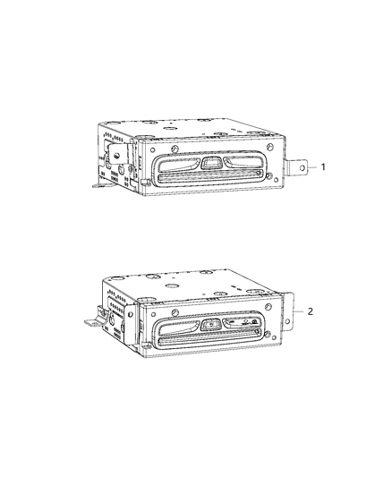 2019 Ram 1500 New Style CD/DVD Player Diagram