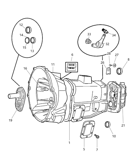 2003 Dodge Ram 3500 Case And Extension & Related Parts Diagram 3 - Thumbnail