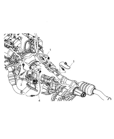 2006 Dodge Ram 1500 Oxygen Sensor, Front Driver Side Diagram for 56028997AA